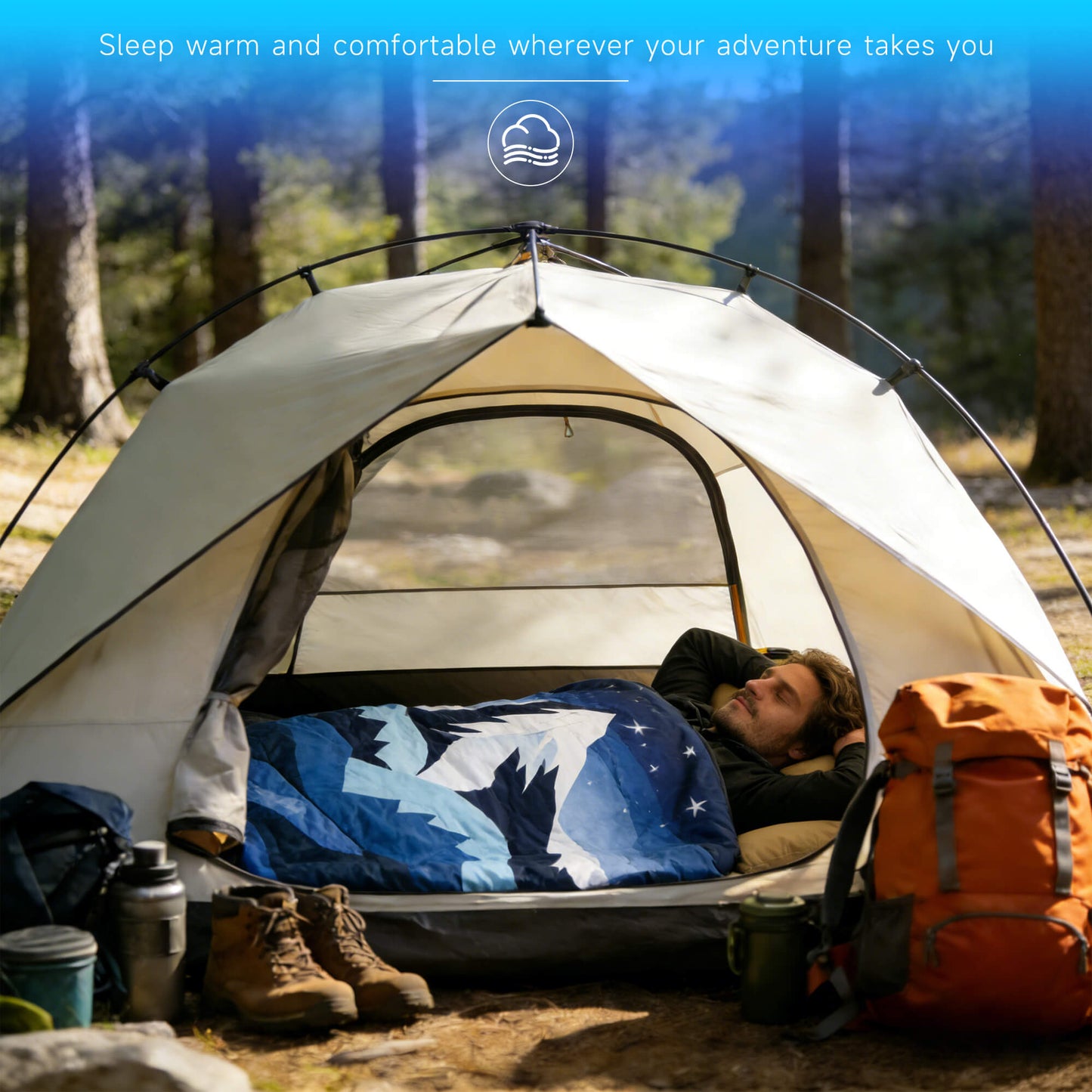 Waterproof Stadium Blanket with Sherpa Lining for Stadium 51''×59''