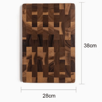 TIMBERSERVE – Antibacterial Acacia Wood Cutting Board with Elegant Chessboard Design