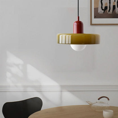 LumyHome | Bauhaus Hängeleuchte aus farbigem Glas