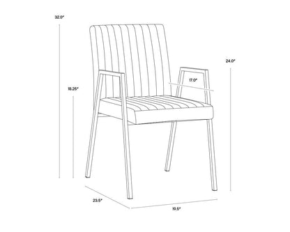 Sunpan Homer Dining Armchair
