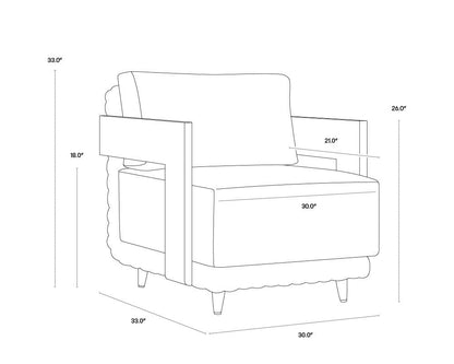 Sunpan Potenza Armchair Palazzo Cream