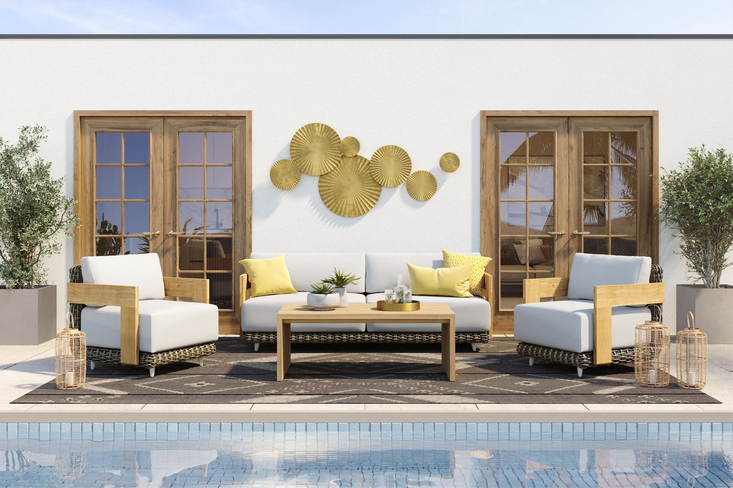 Sunpan Potenza Armchair Palazzo Cream