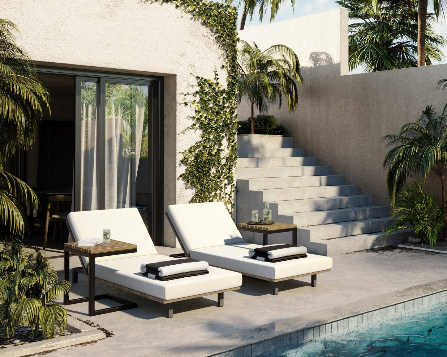Sunpan Geneve Lounger Palazzo Cream