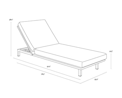 Sunpan Geneve Lounger Palazzo Cream