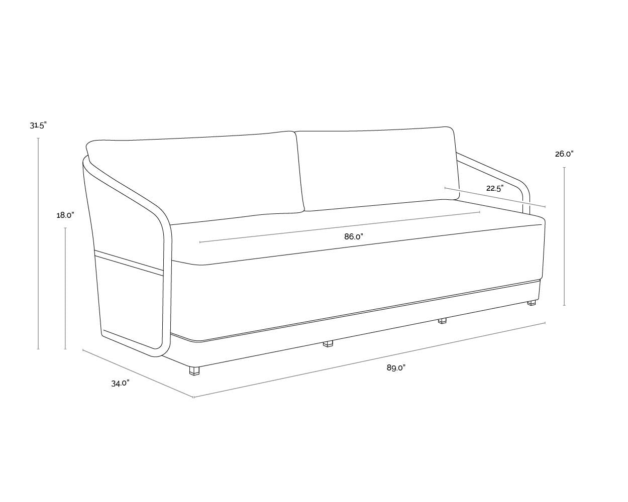 Sunpan Allariz Sofa