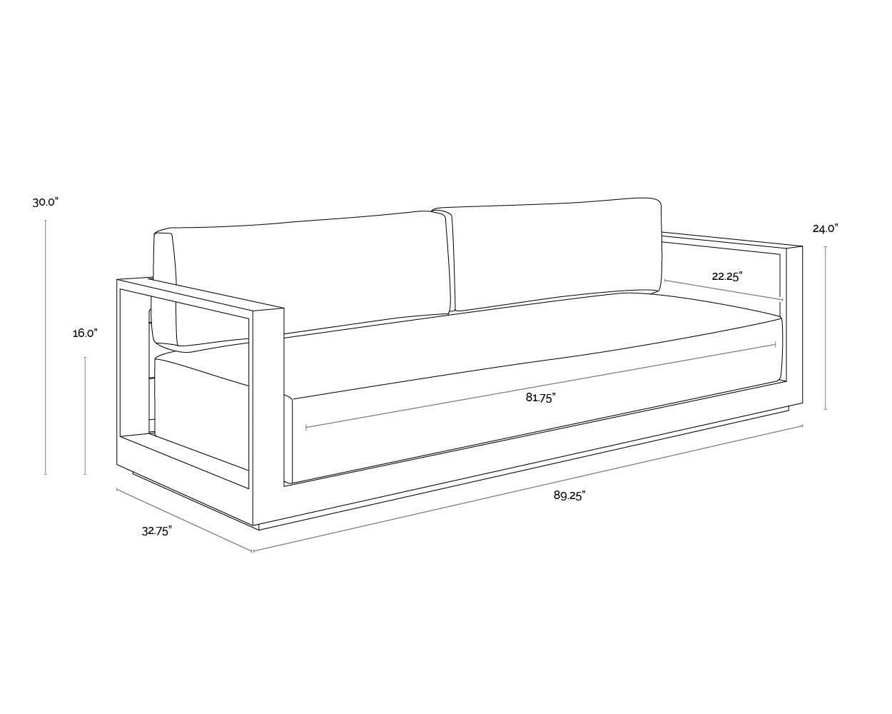 Sunpan Tavira Sofa