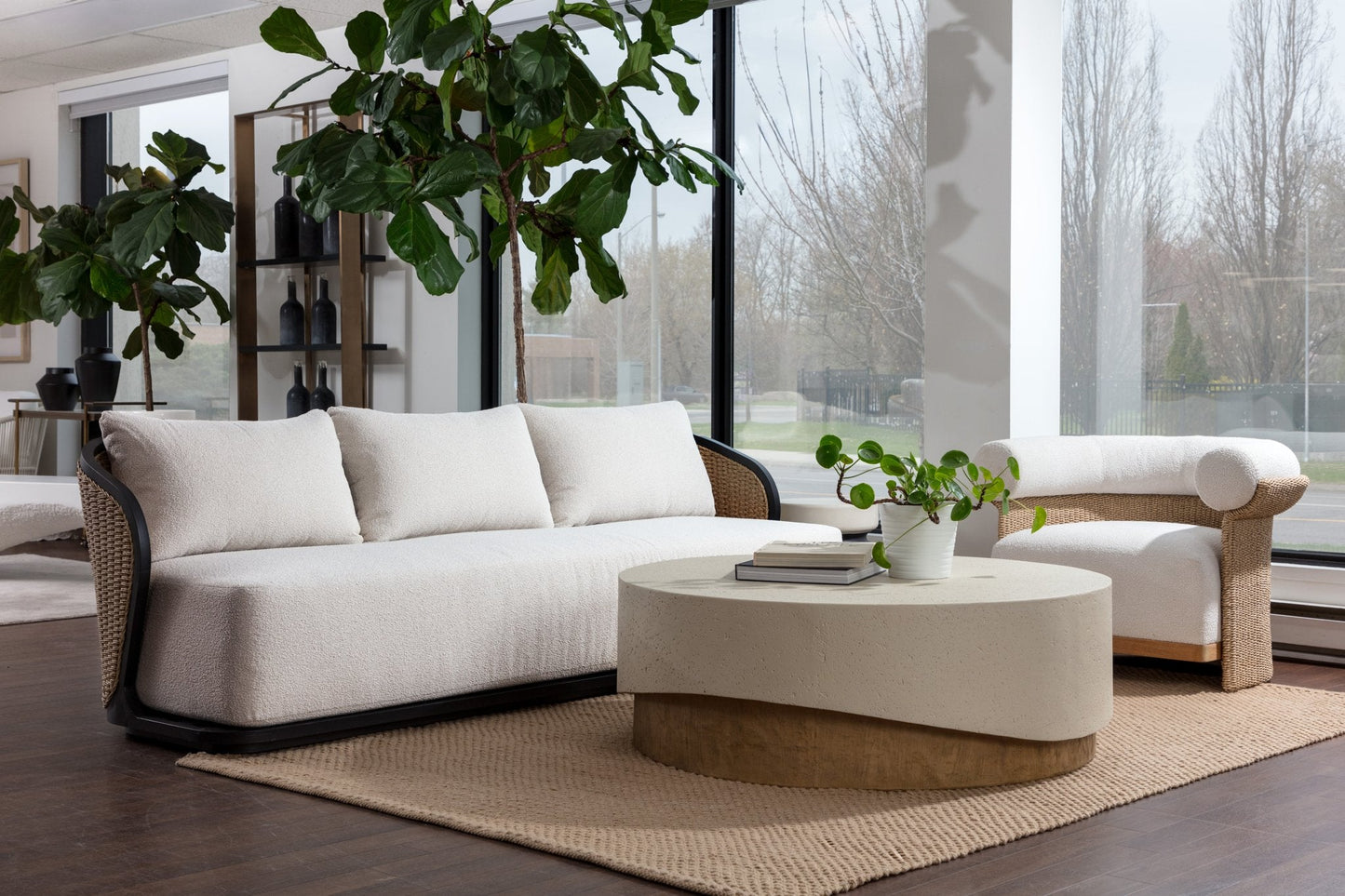 Sunpan Asos Lounge Chair Louis Cream
