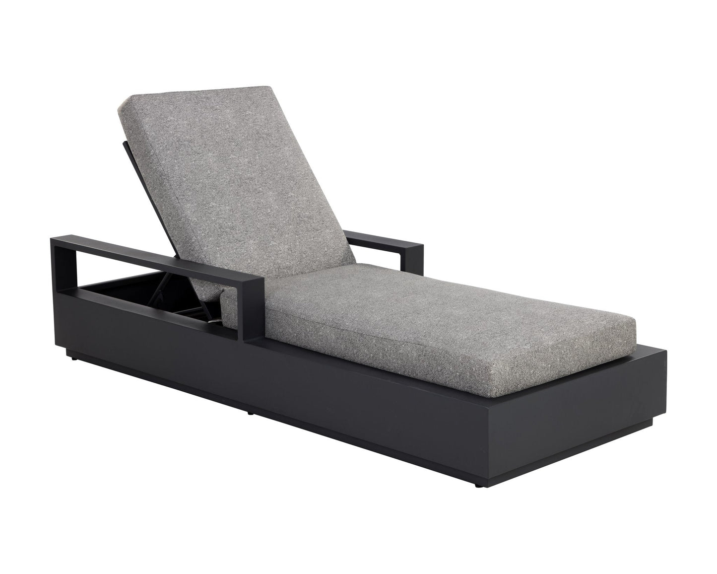 Sunpan Tavira Lounger Charcoal Lanikai Salt And Pepper