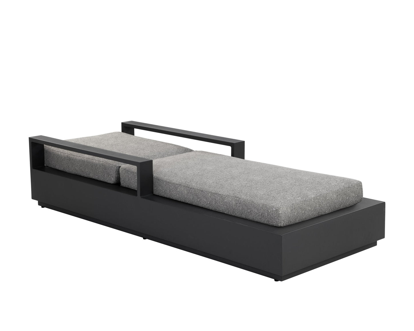 Sunpan Tavira Lounger Charcoal Lanikai Salt And Pepper