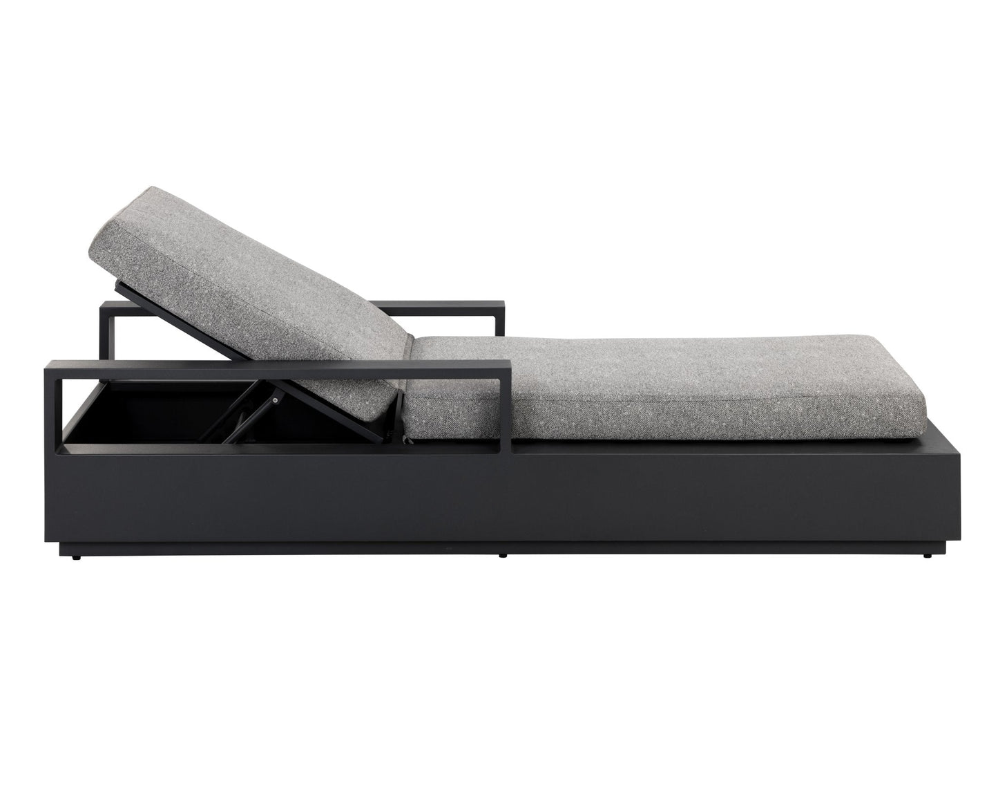 Sunpan Tavira Lounger Charcoal Lanikai Salt And Pepper