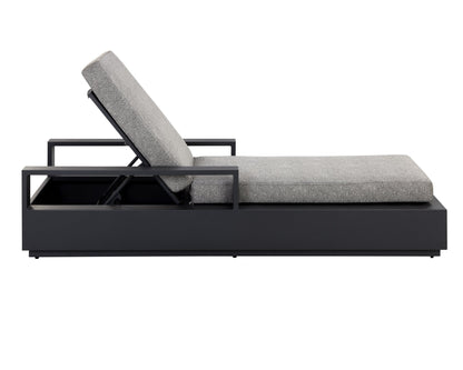 Sunpan Tavira Lounger Charcoal Lanikai Salt And Pepper