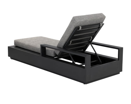 Sunpan Tavira Lounger Charcoal Lanikai Salt And Pepper