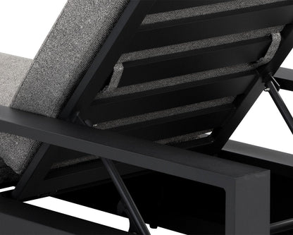 Sunpan Tavira Lounger Charcoal Lanikai Salt And Pepper