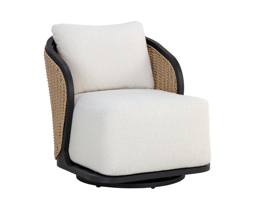 Sunpan Bora Swivel Armchair Louis Cream