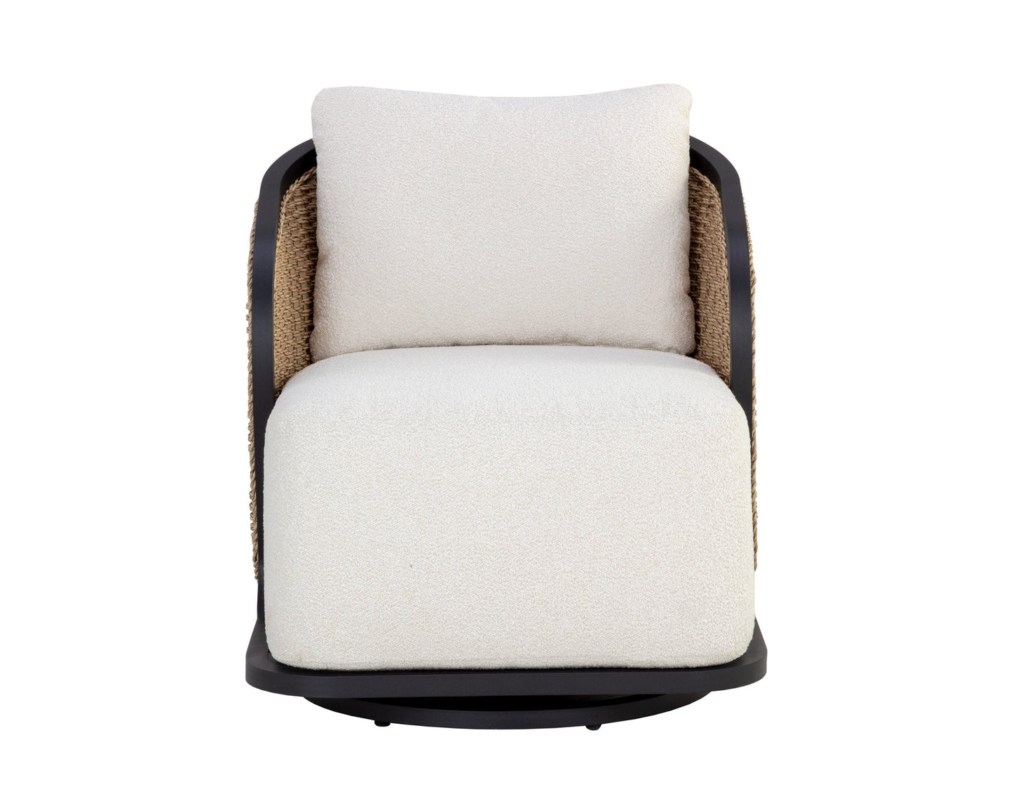 Sunpan Bora Swivel Armchair Louis Cream