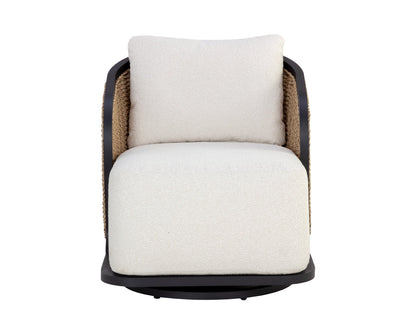 Sunpan Bora Swivel Armchair Louis Cream