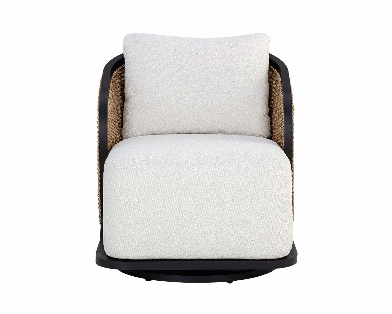 Sunpan Bora Swivel Armchair Louis Cream