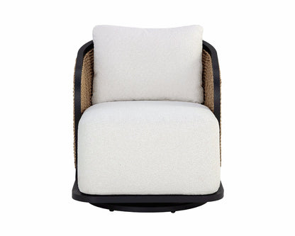 Sunpan Bora Swivel Armchair Louis Cream