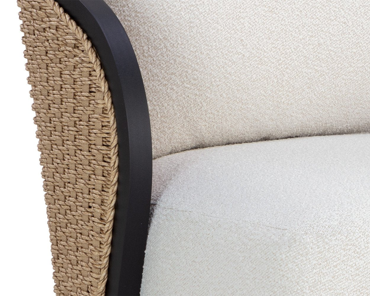 Sunpan Bora Swivel Armchair Louis Cream