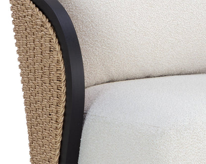 Sunpan Bora Swivel Armchair Louis Cream