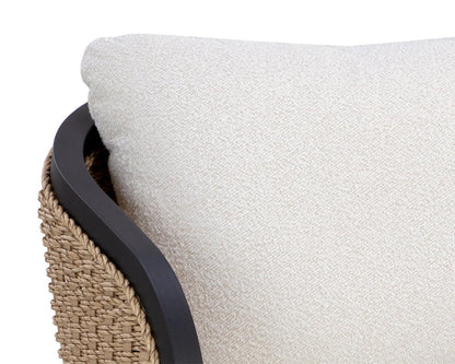 Sunpan Bora Swivel Armchair Louis Cream