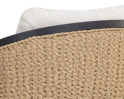 Sunpan Bora Swivel Armchair Louis Cream