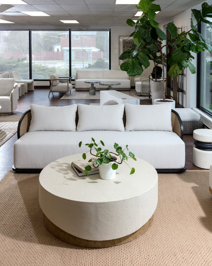 Sunpan Bora Sofa Louis Cream