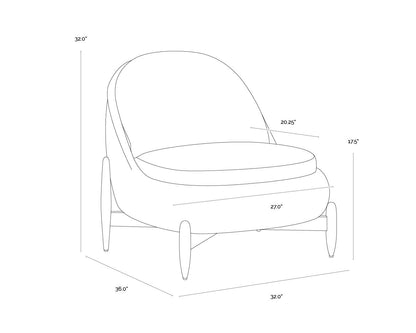 Sunpan Carilo Lounge Chair Stinson Cream
