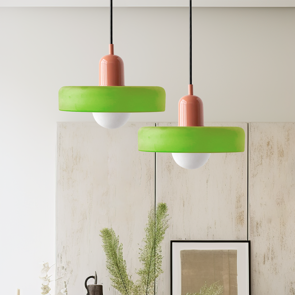 LumyHome | Bauhaus Hängeleuchte aus farbigem Glas