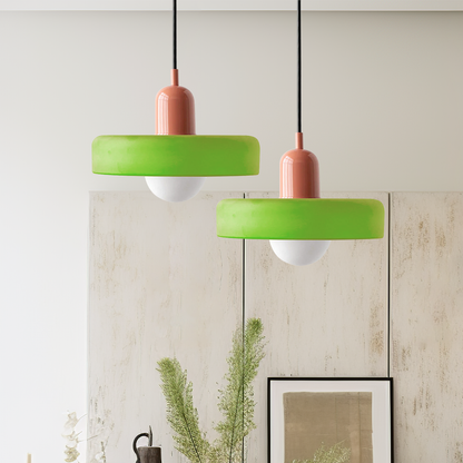 LumyHome | Bauhaus Hängeleuchte aus farbigem Glas