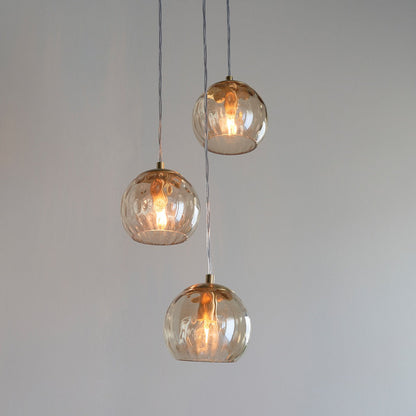 Dimple 3 Pendant Light - Satin Brass