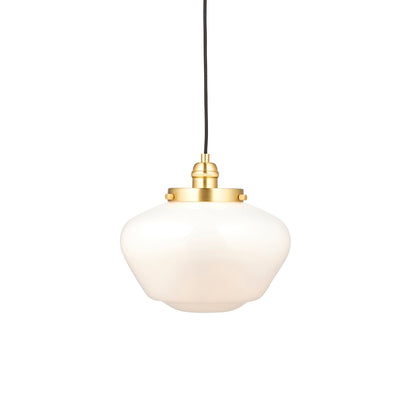 Chelsey 1 Light Pendant Light - Brass & Opal Glass