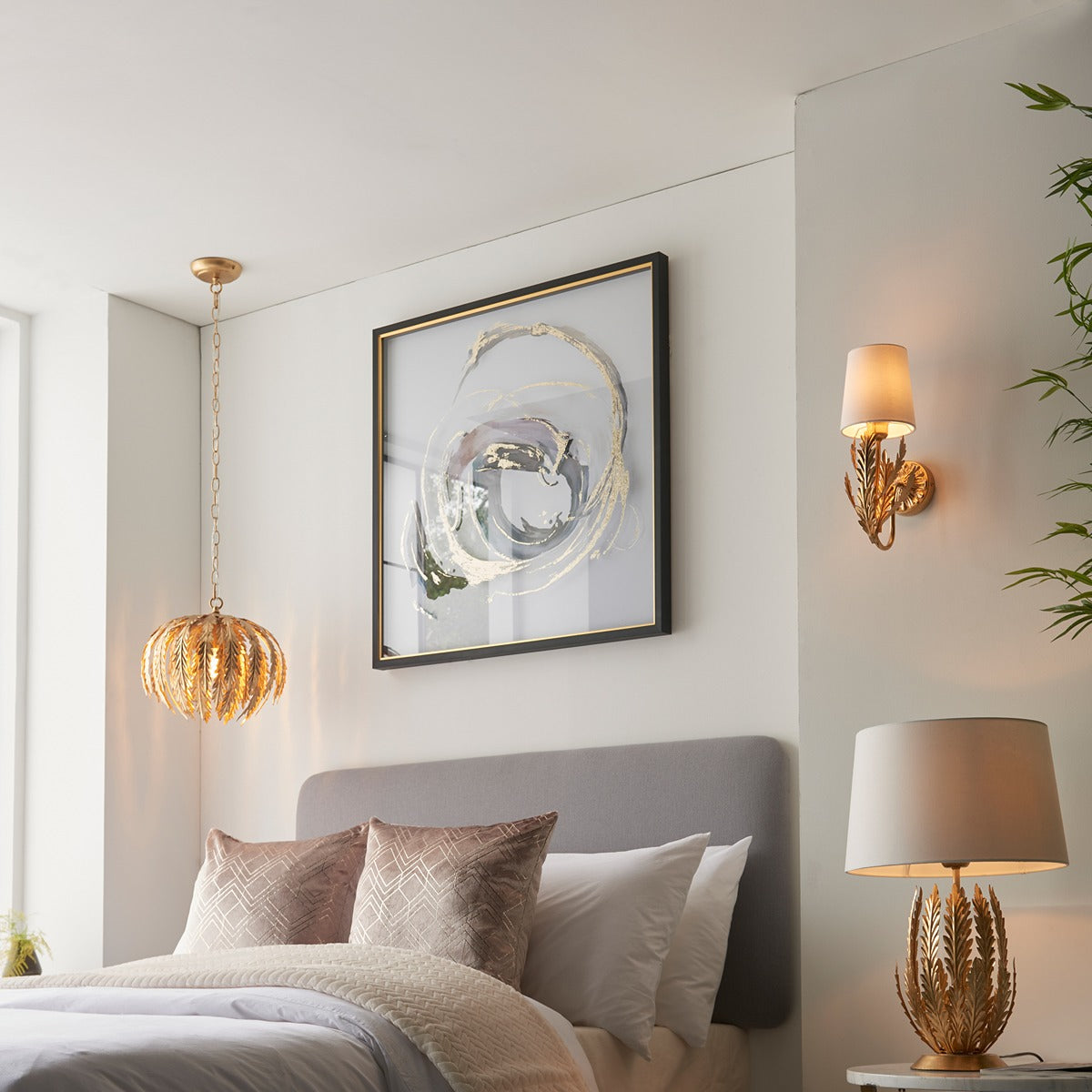 Delphine Leaf Wall Light - Gold