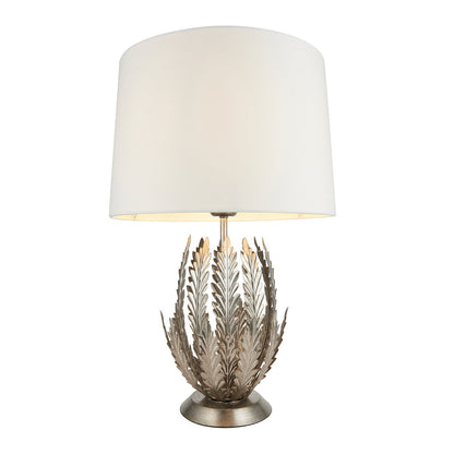 Delphine Leaf Table Lamp - Silver