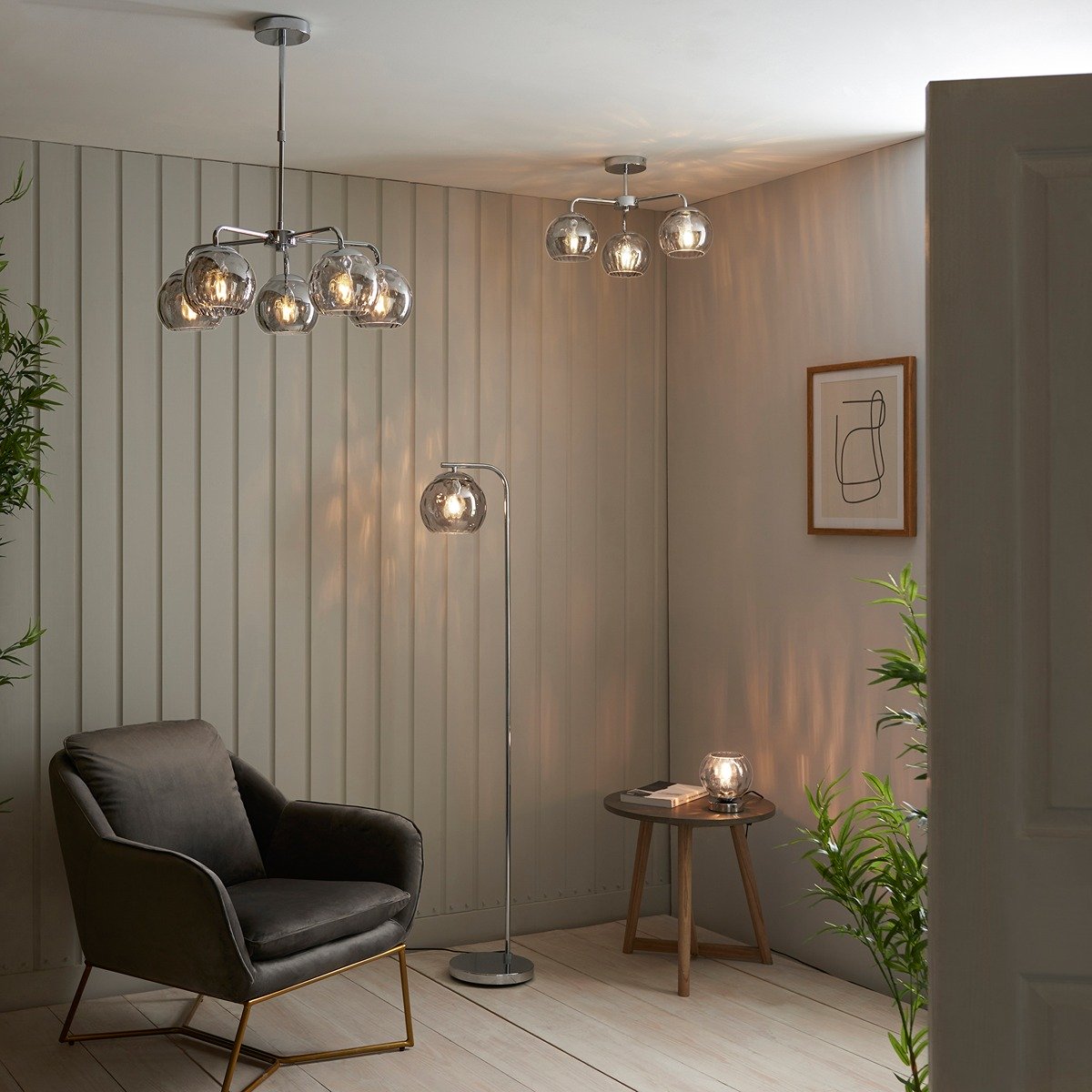 Dimple 5 Pendant Light - Chrome