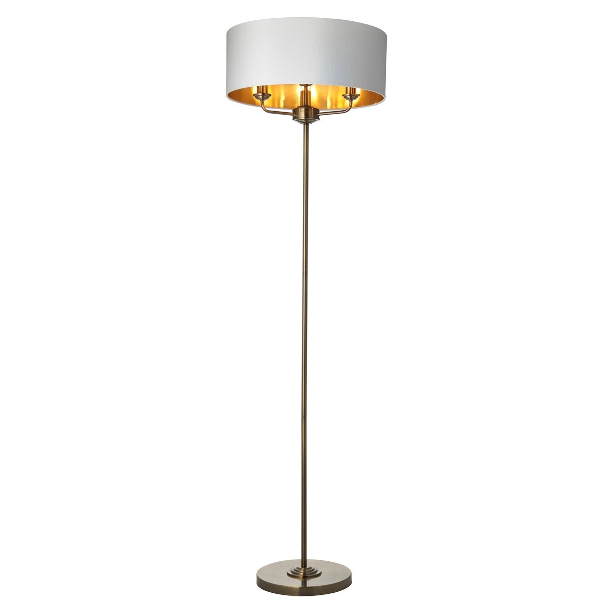 Highclere Floor Lamp - Antique Brass