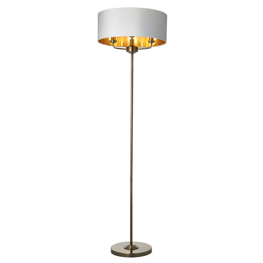 Highclere Floor Lamp - Antique Brass