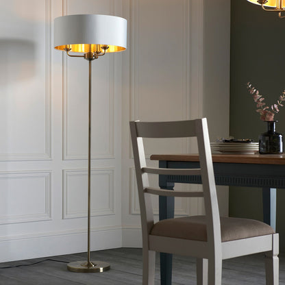 Highclere Floor Lamp - Antique Brass