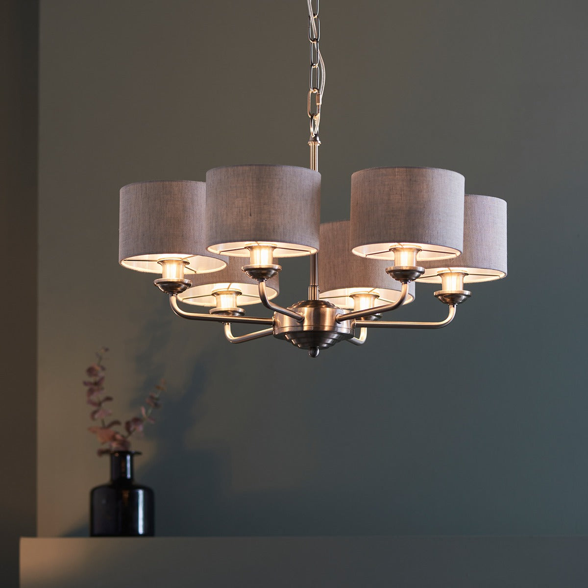 Highclere 6 Multi Pendant Light - Chrome