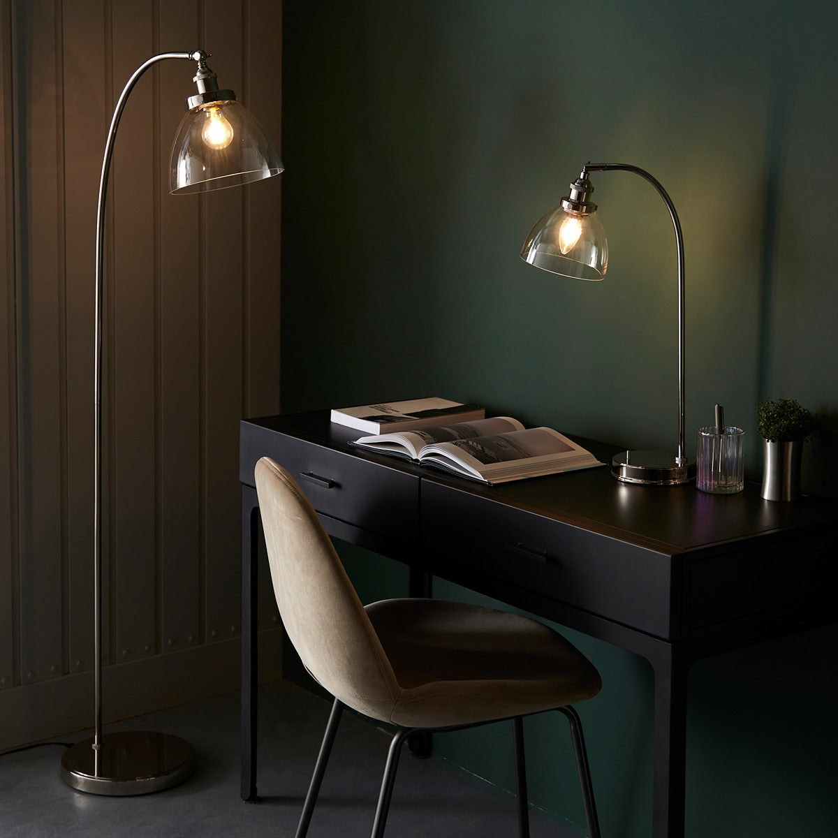 Hendon Table Lamp - Bright Nickel