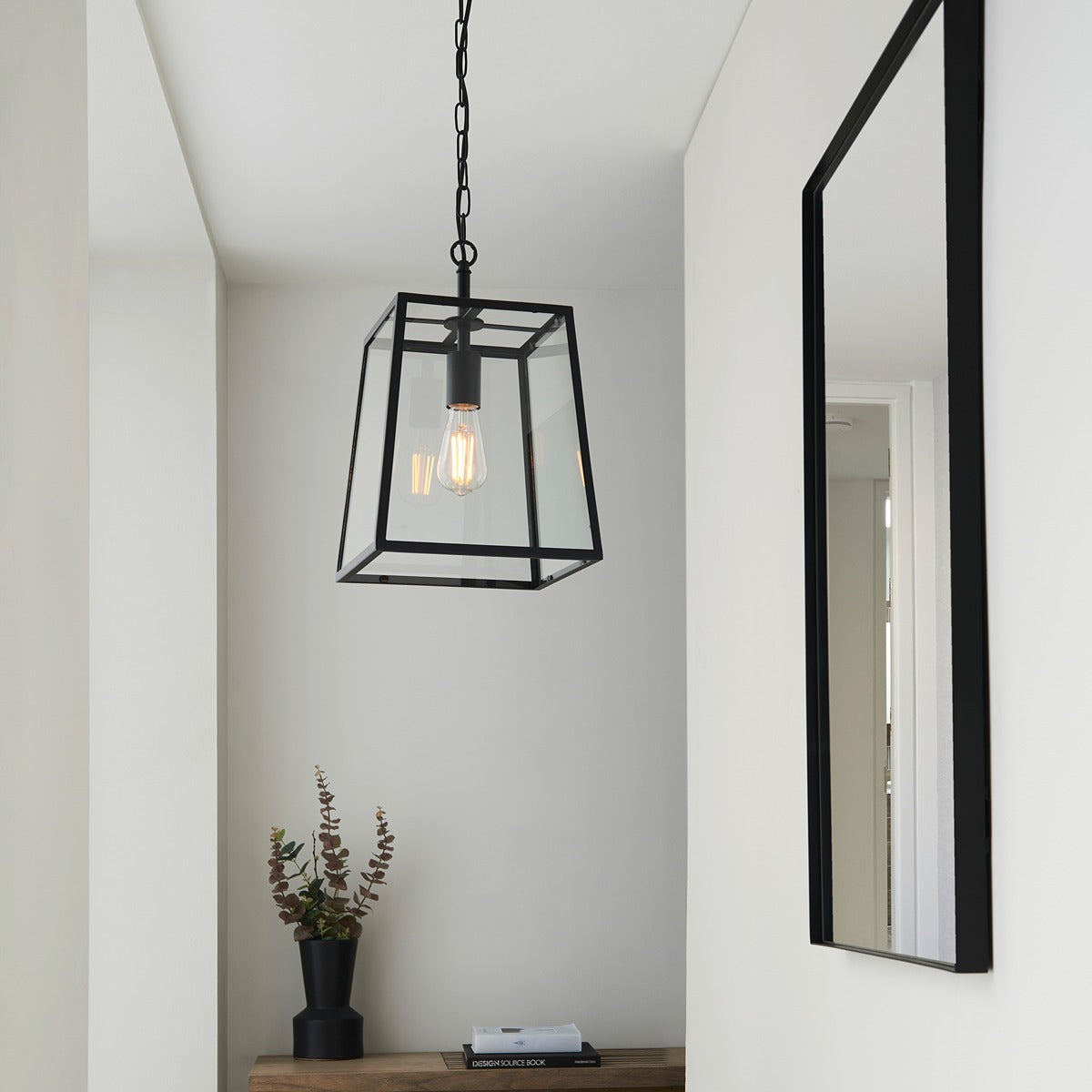 Hurst Lantern Pendant Light - Black