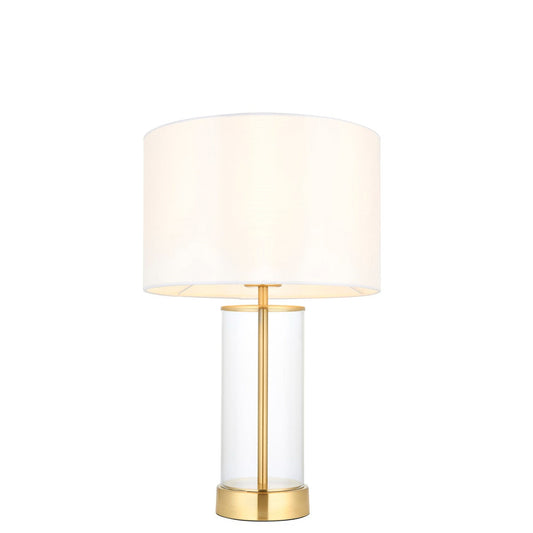 Lessina Glass Table Lamp - Brass