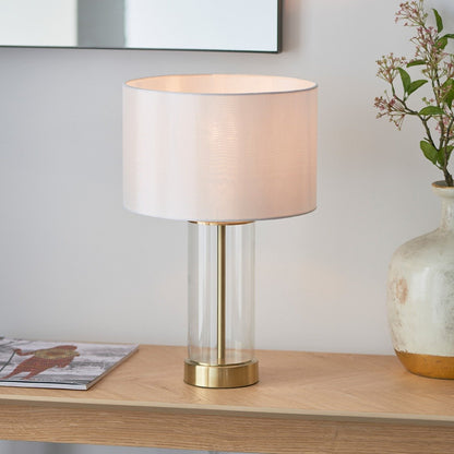Lessina Glass Table Lamp - Brass