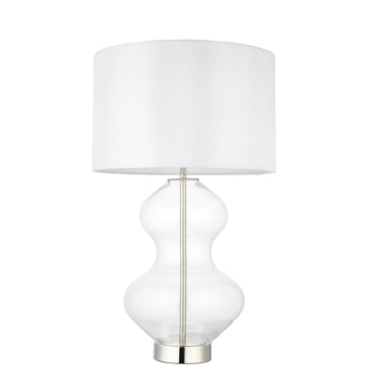 Kola Shaped Table Lamp - Satin Brass & Vintage White