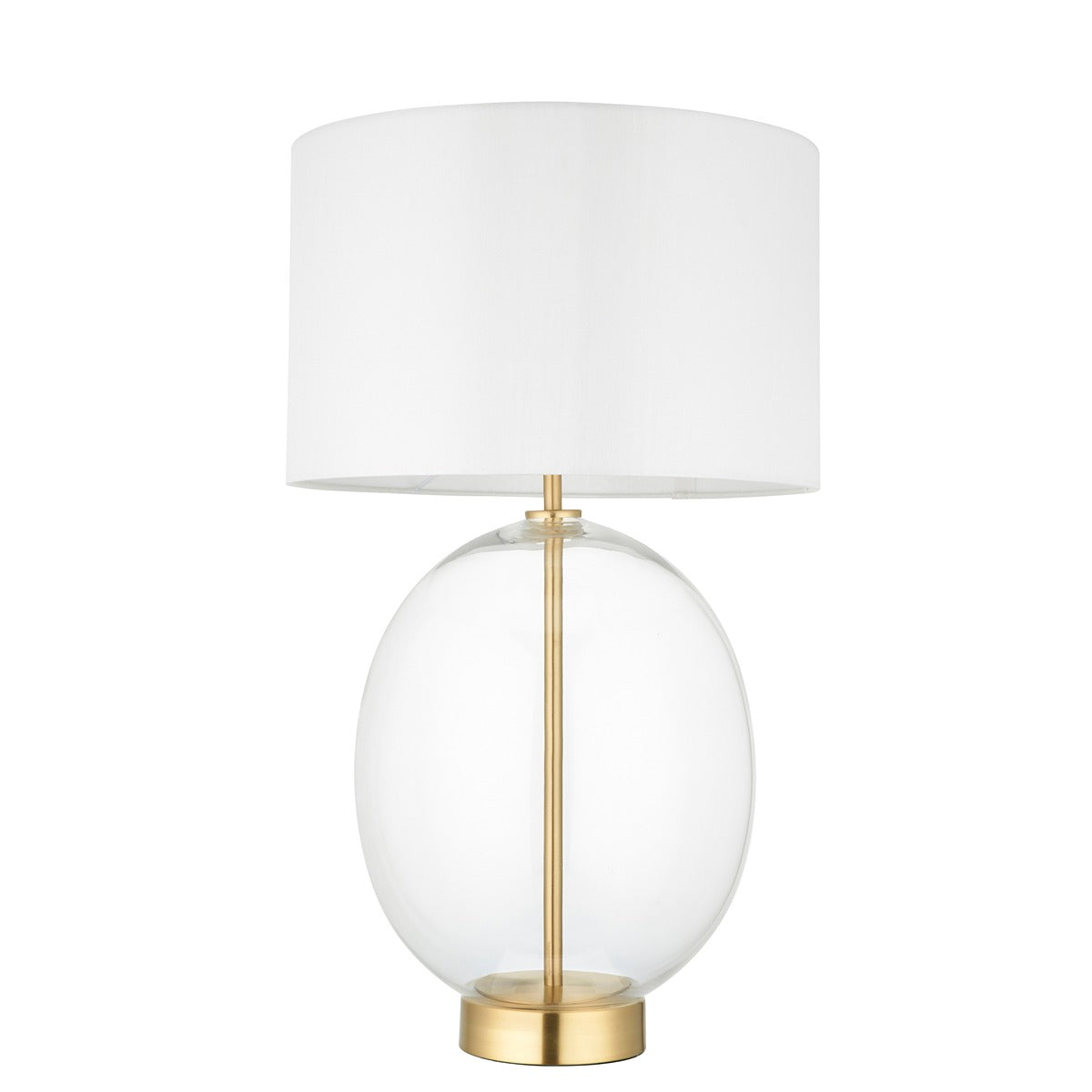 Kola Oval Table Lamp - Satin Brass & Vintage White