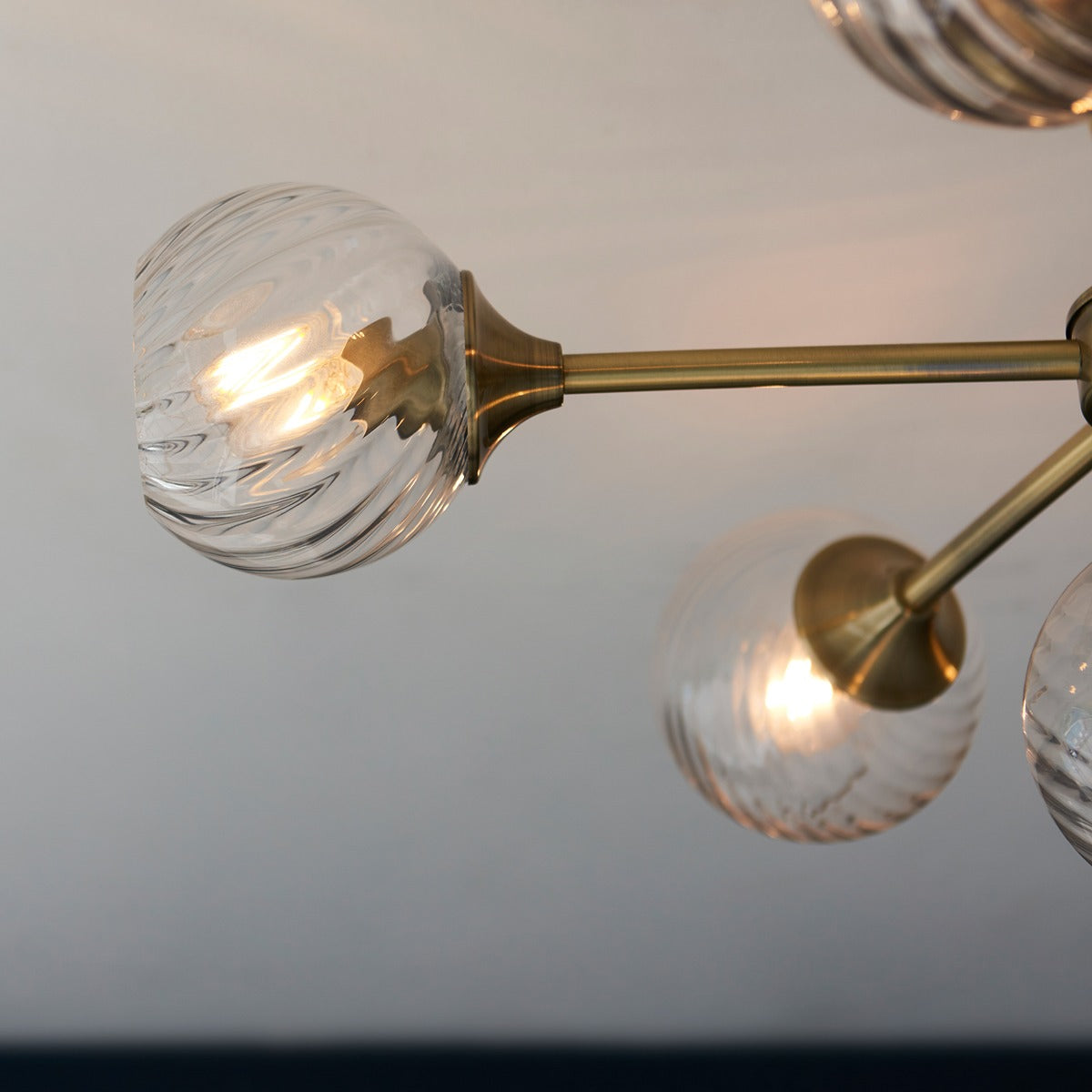 Allegra 6 Ceiling Light - Antique Brass