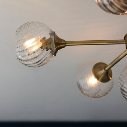 Allegra 6 Ceiling Light - Antique Brass