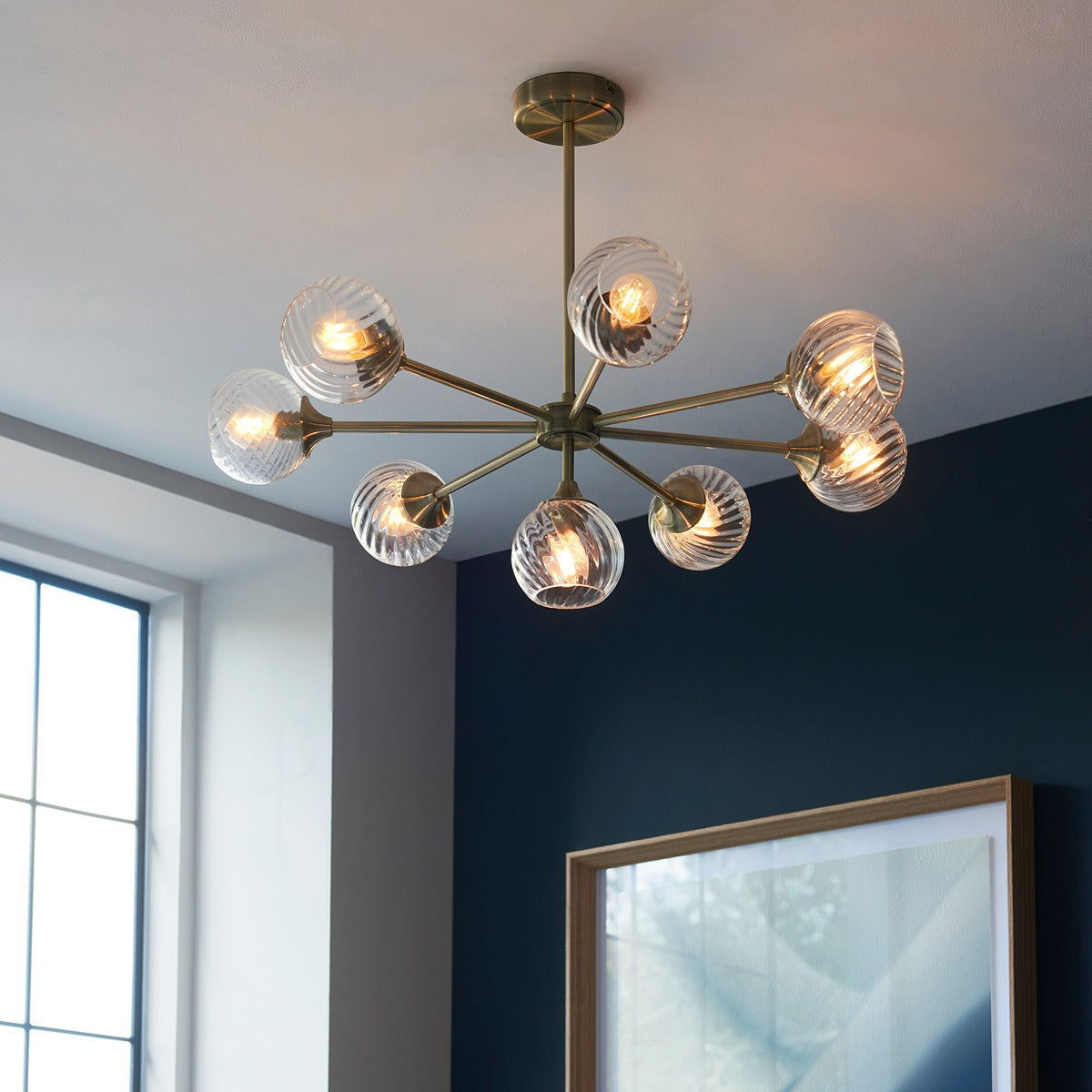 Allegra 8 Pendant Light - Antique Brass
