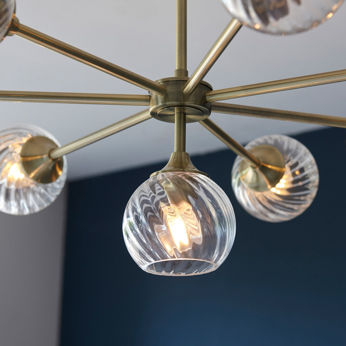 Allegra 8 Pendant Light - Antique Brass