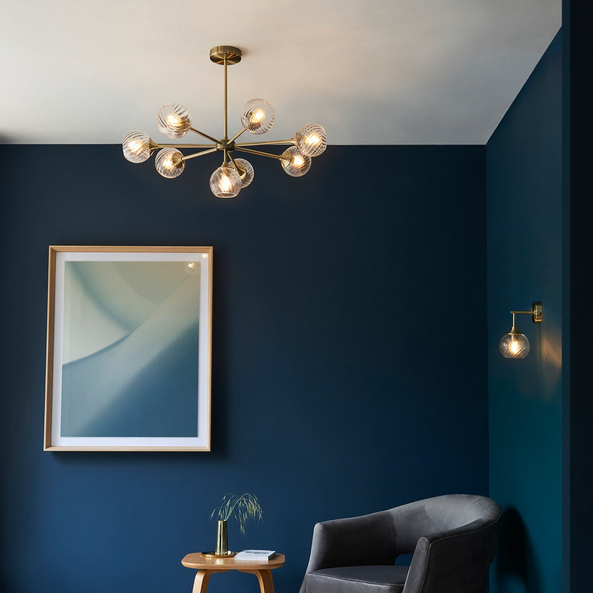 Allegra 8 Pendant Light - Antique Brass